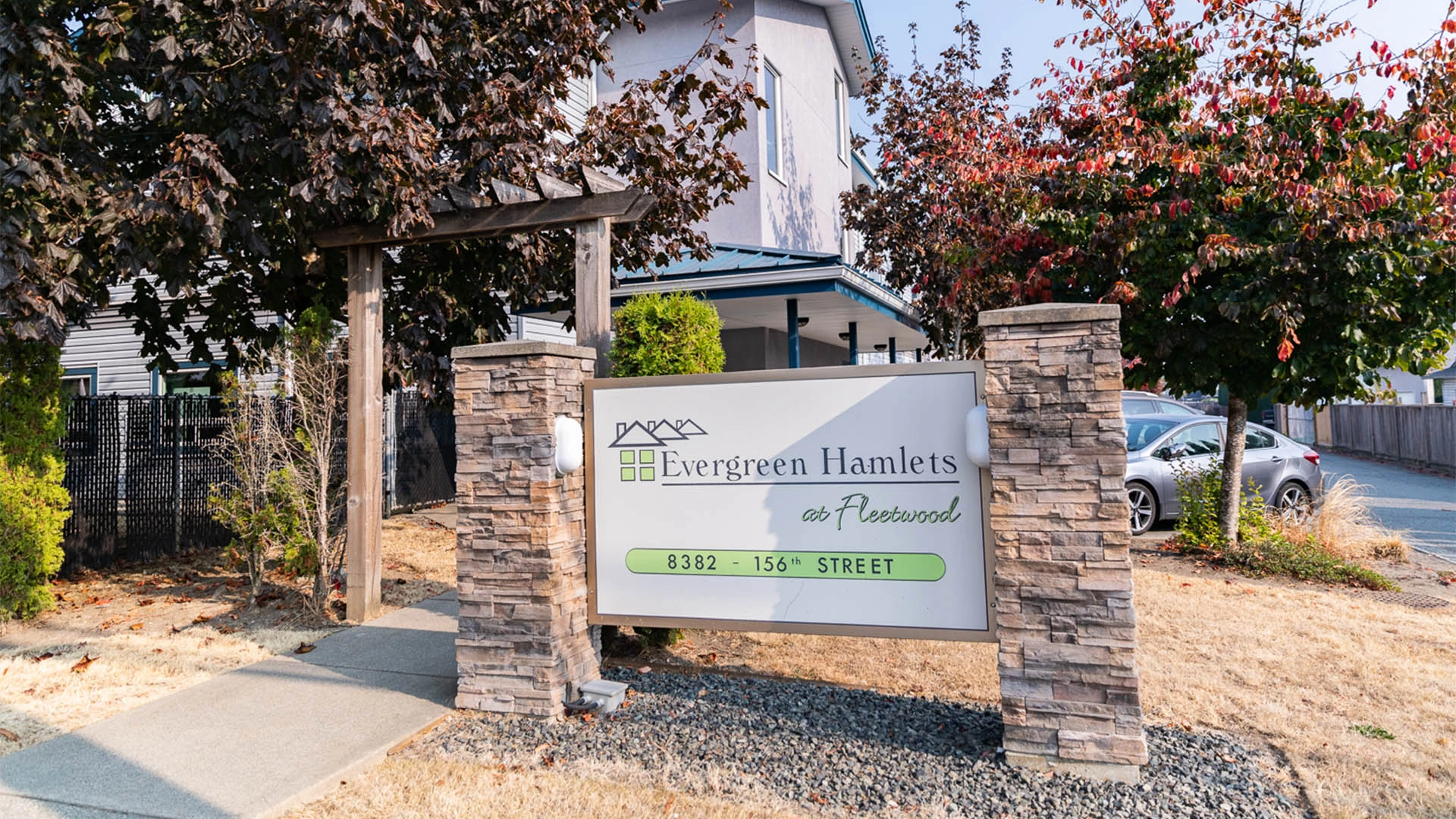 Evergreen Hamlets at Fleetwood residence Main entrance